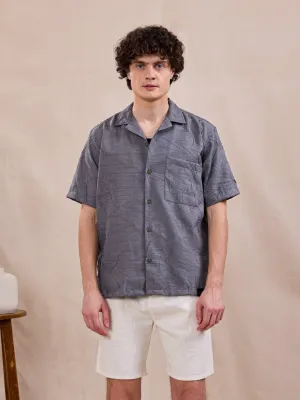 Grey Plain Resort Shirt