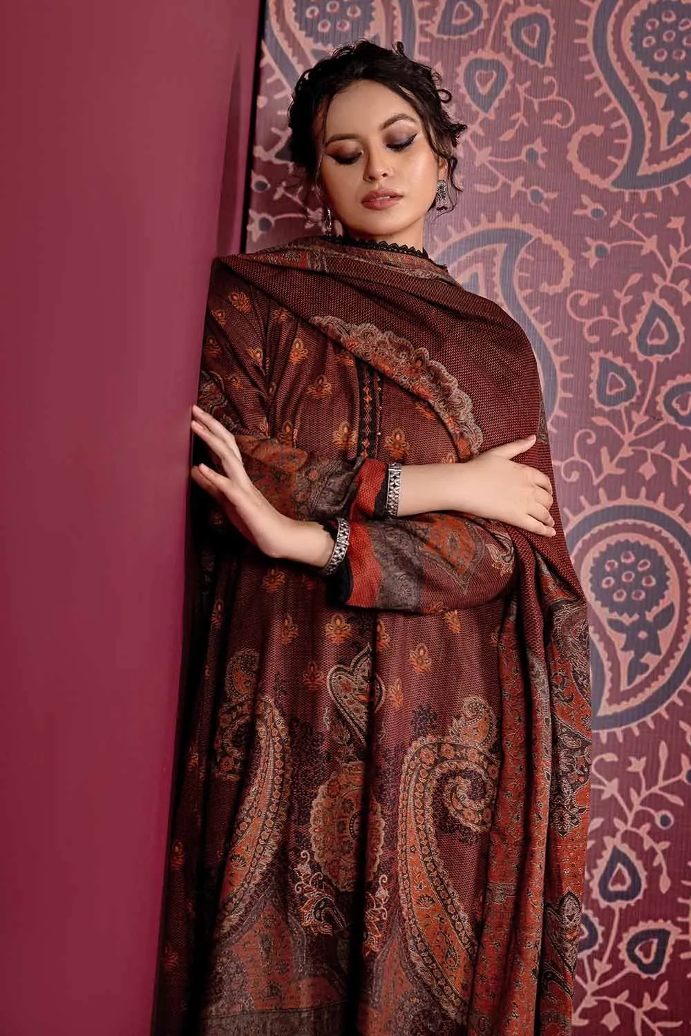 Gul Ahmed 3PC Cotton Linen Unstitched Suit K-32007