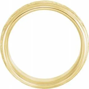 Half Round Band with Hammer Finish & Milgrain 51542 - 3 mm - 8 mm
