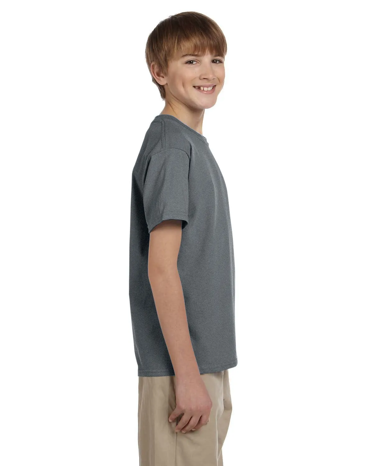 Hanes Youth Heavyweight 50/50 T-Shirts | Oxford Gray