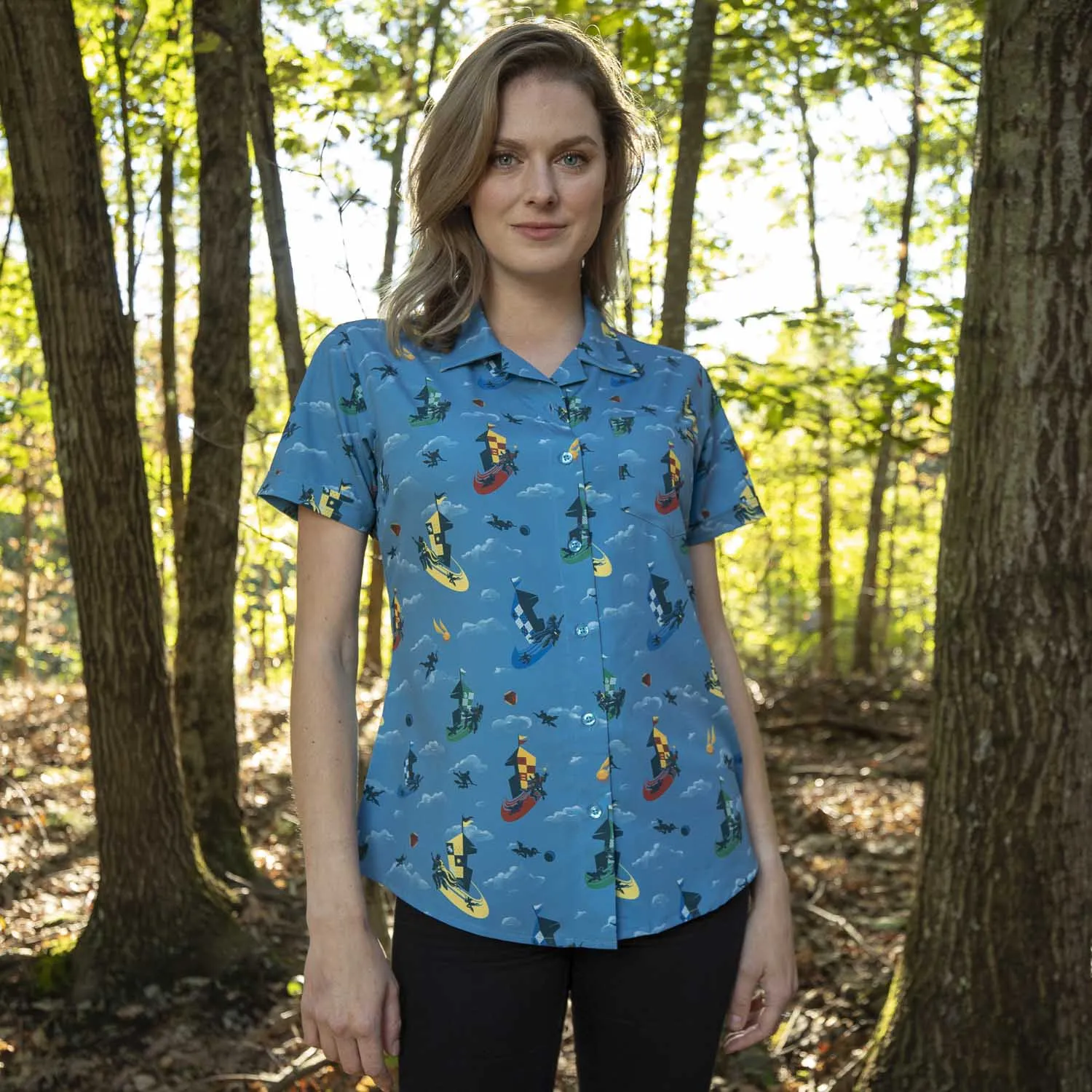 Harry Potter "Bludger, Quaffle, Snitch" – Women's KUNUFLEX Short Sleeve Shirt