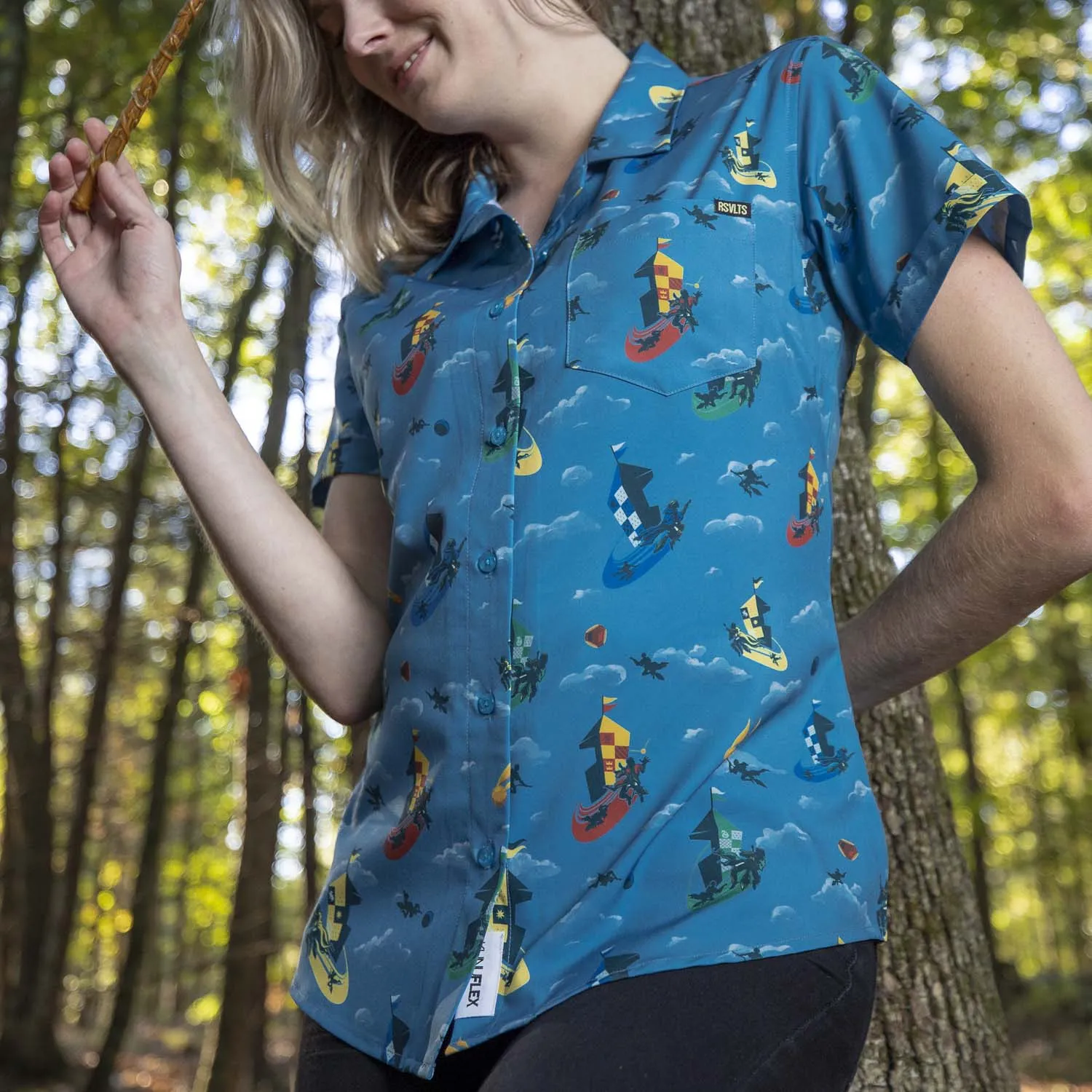 Harry Potter "Bludger, Quaffle, Snitch" – Women's KUNUFLEX Short Sleeve Shirt