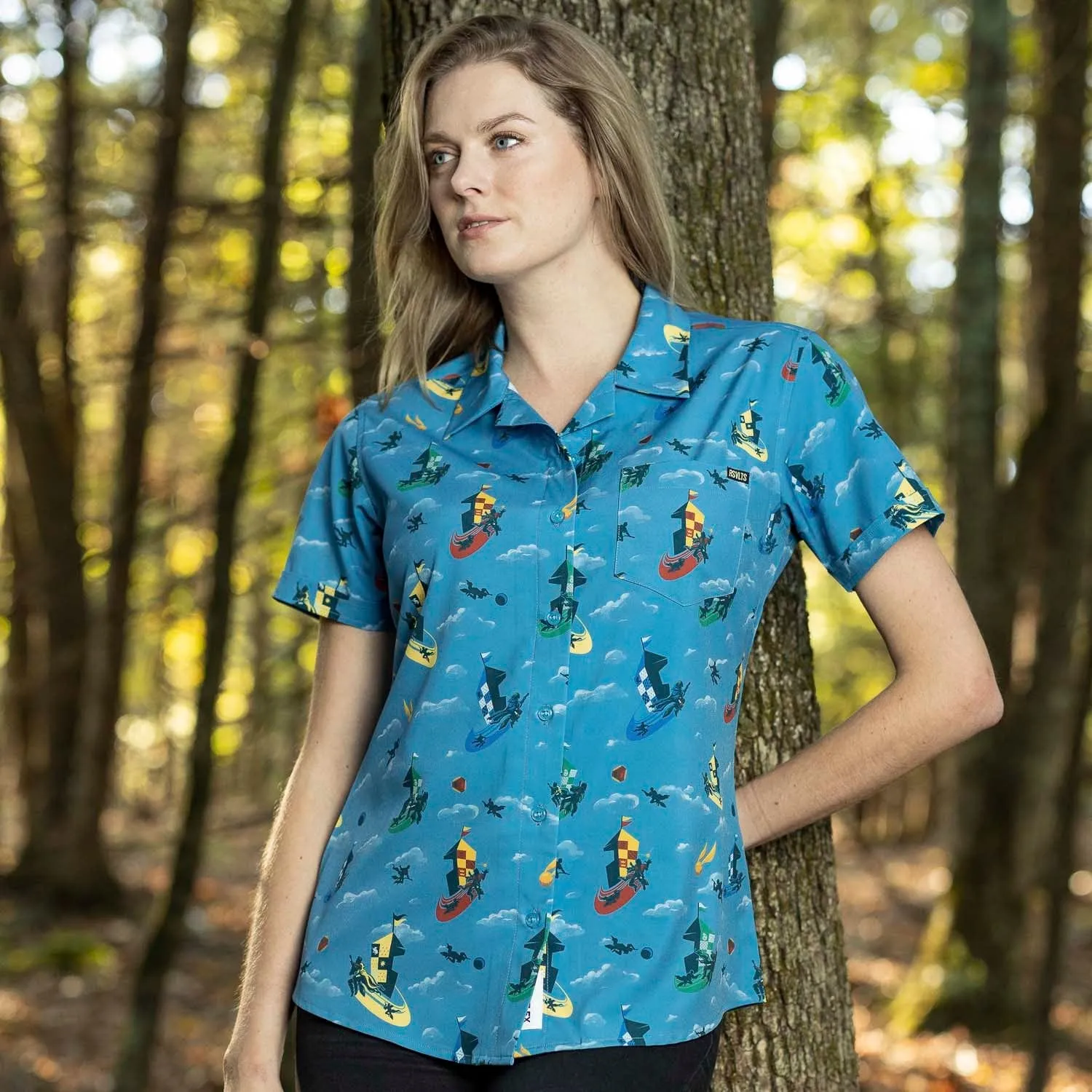 Harry Potter "Bludger, Quaffle, Snitch" – Women's KUNUFLEX Short Sleeve Shirt