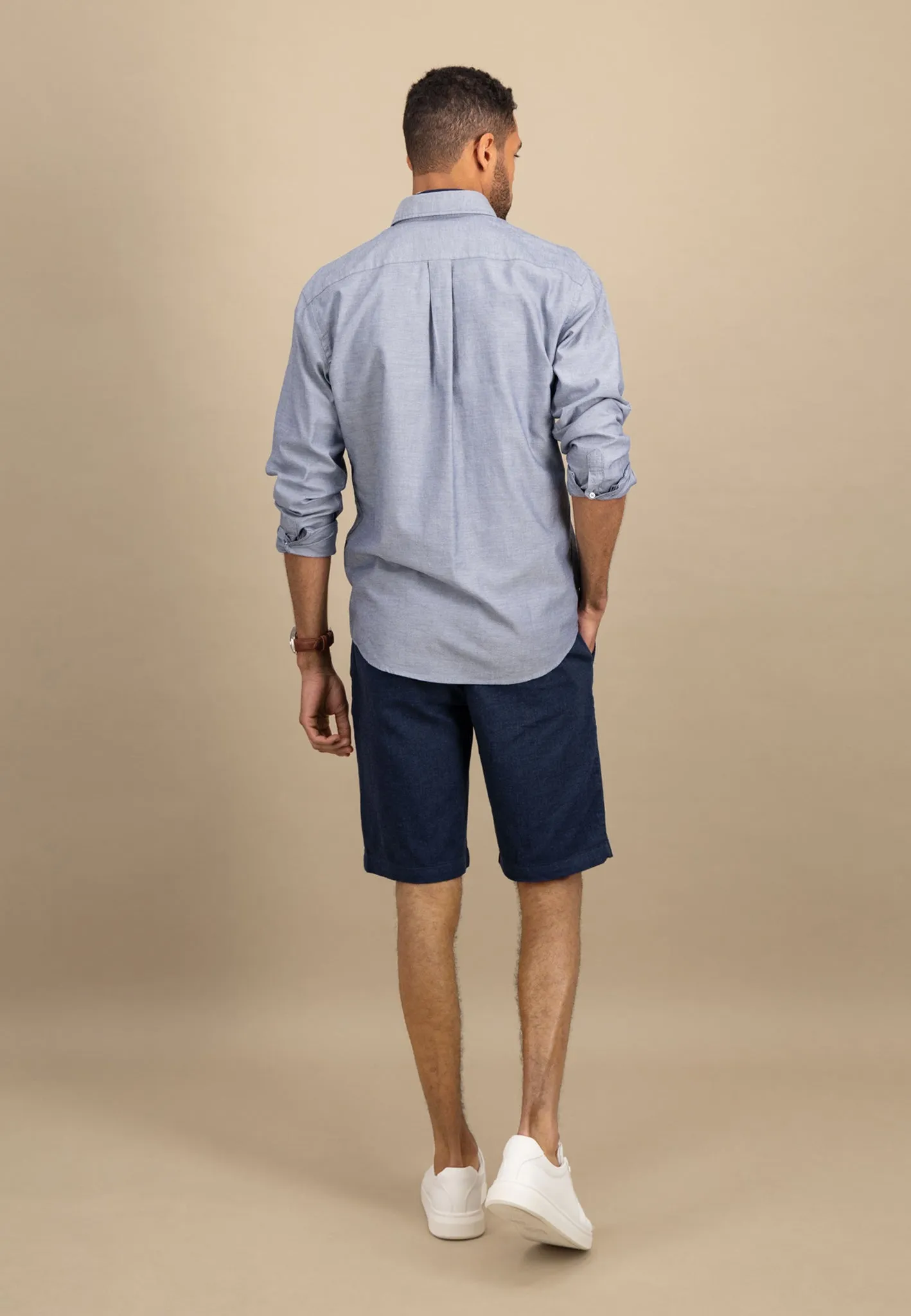 Hemd aus Baumwolle mit Button-Down-Kragen