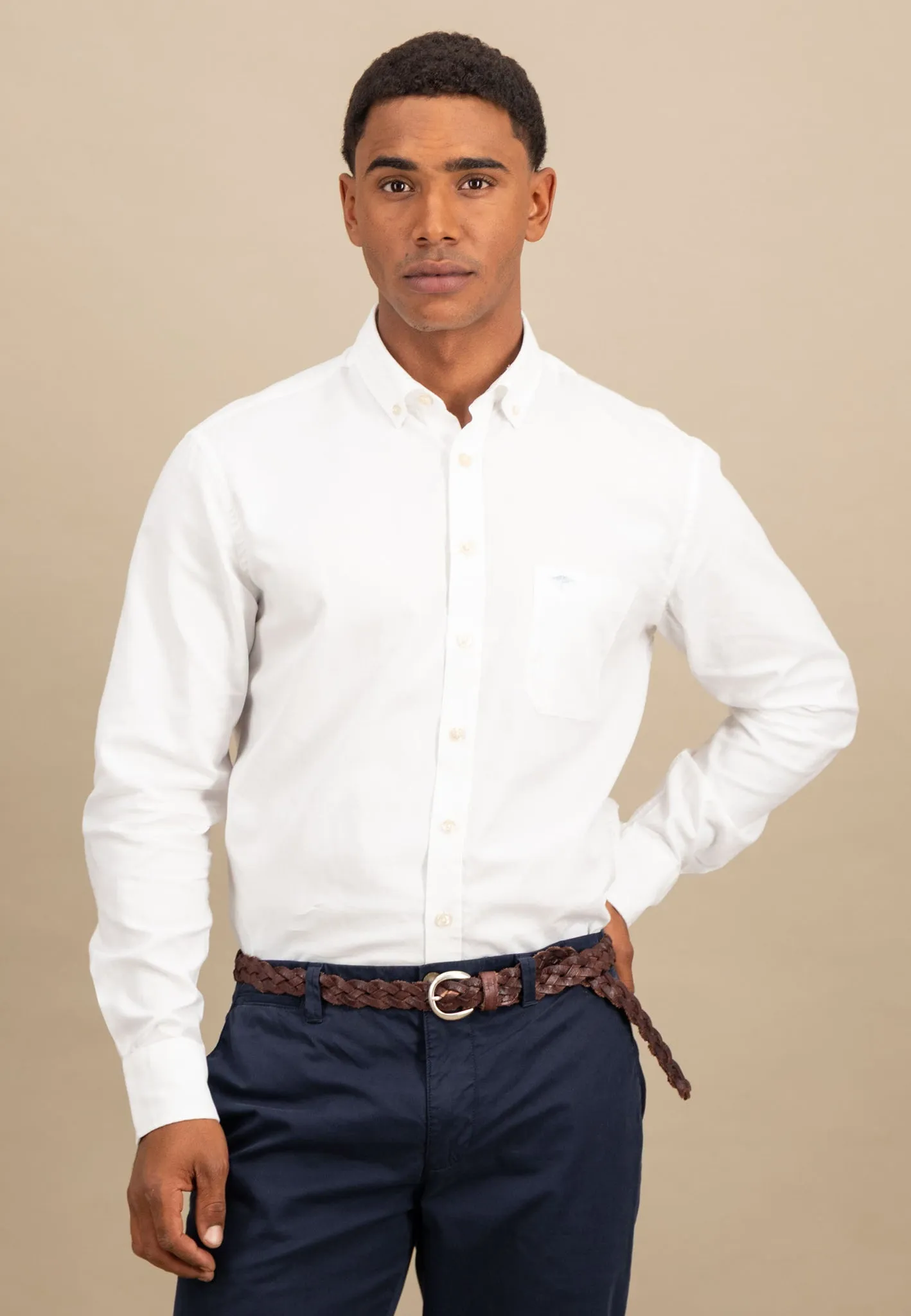 Hemd aus Baumwolle mit Button-Down-Kragen