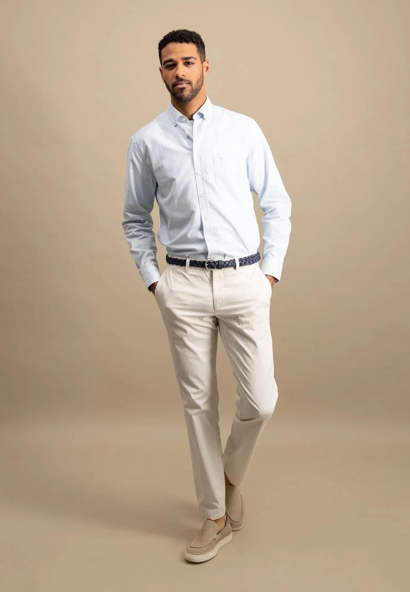 Hemd aus Baumwolle mit Button-Down-Kragen