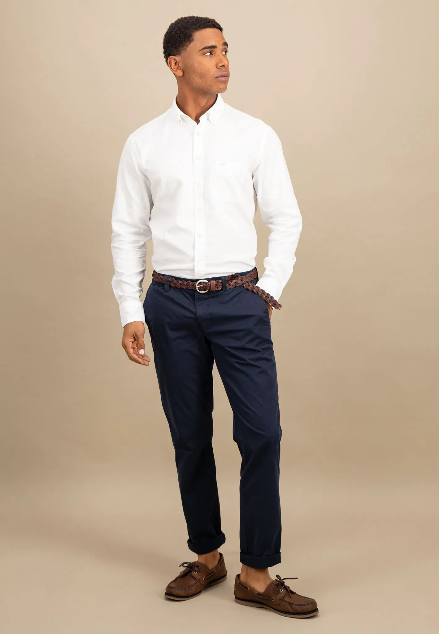 Hemd aus Baumwolle mit Button-Down-Kragen