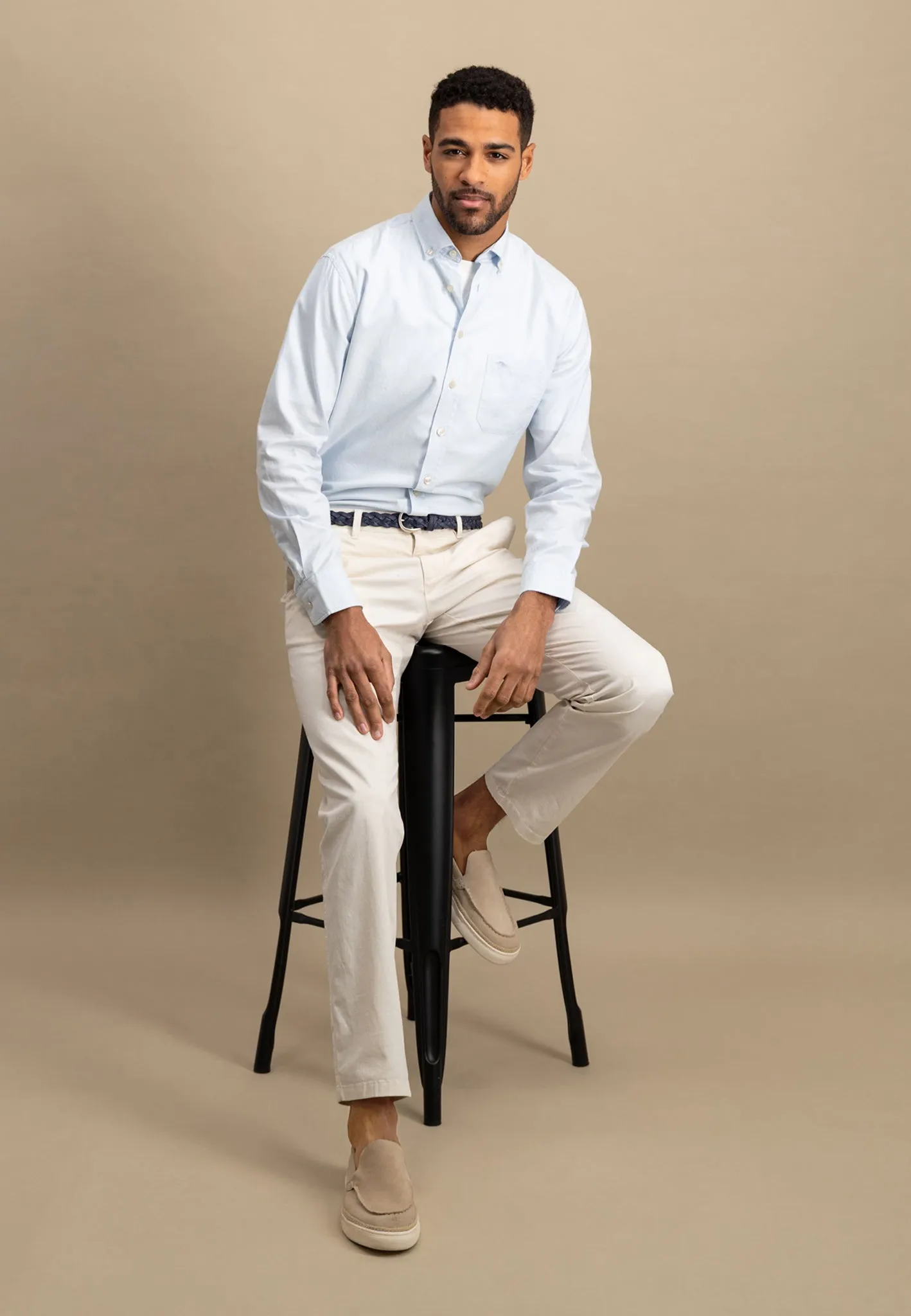 Hemd aus Baumwolle mit Button-Down-Kragen