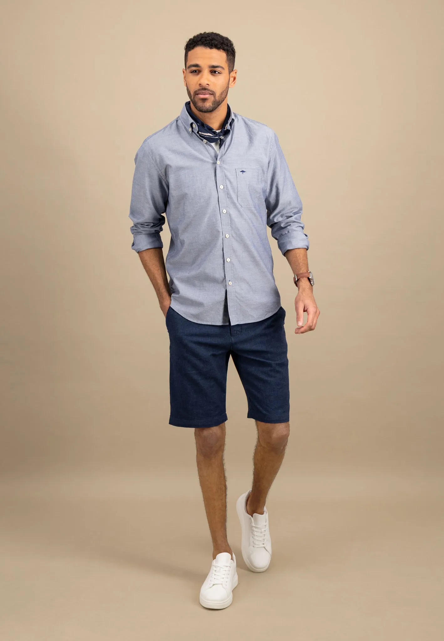 Hemd aus Baumwolle mit Button-Down-Kragen