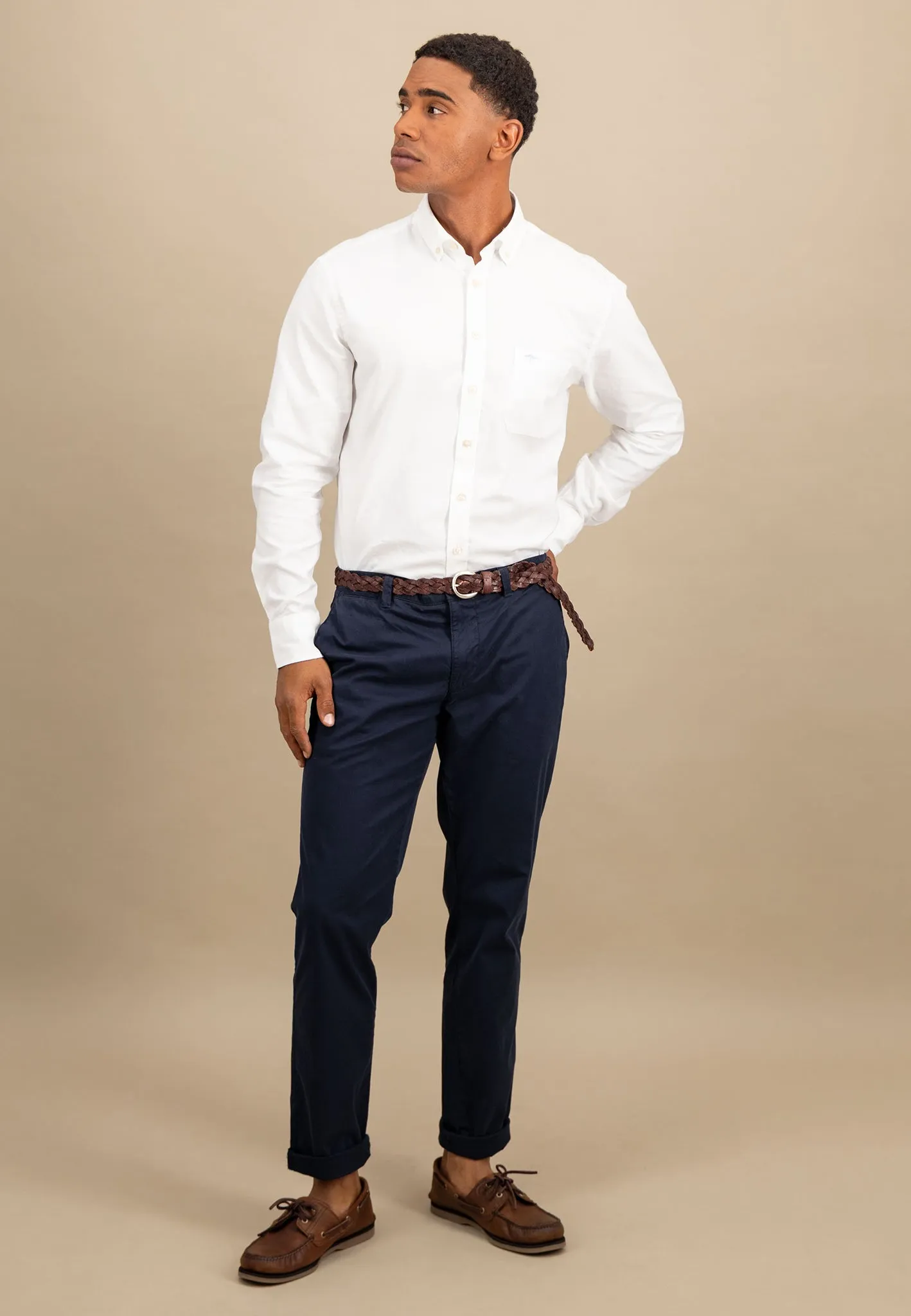 Hemd aus Baumwolle mit Button-Down-Kragen