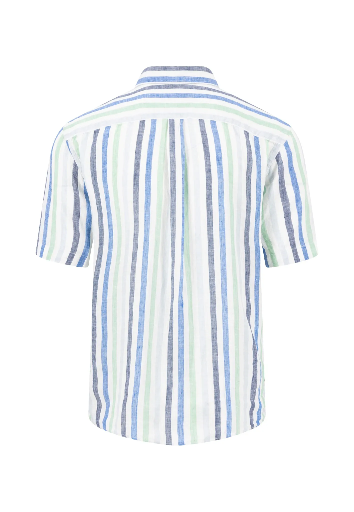 Hemd aus Leinen mit Button-Down-Kragen und Streifen