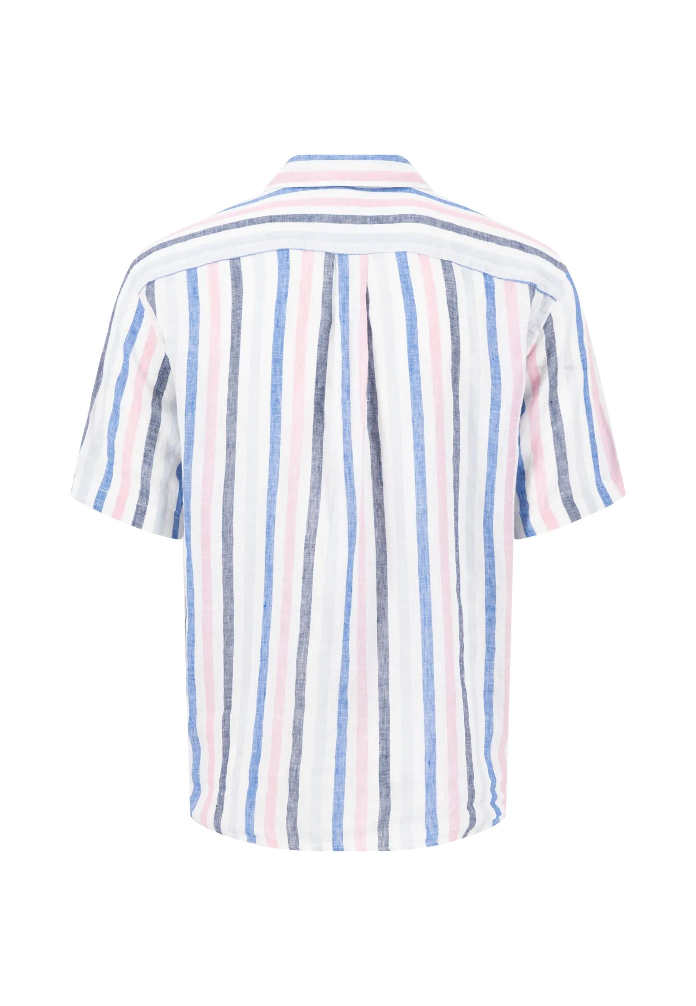 Hemd aus Leinen mit Button-Down-Kragen und Streifen