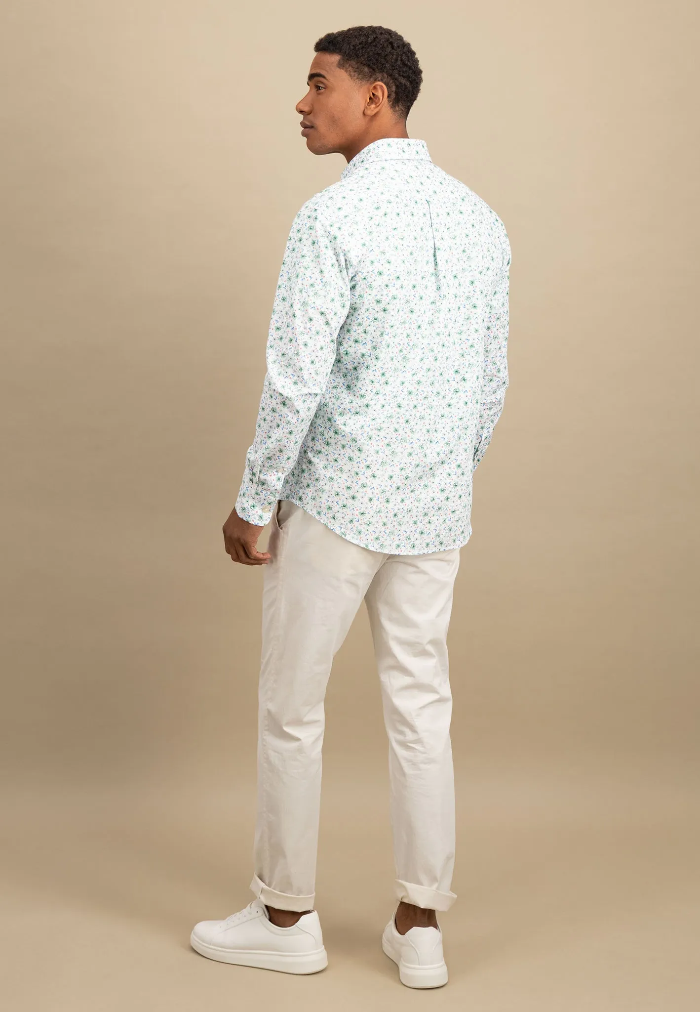 Hemd mit Button-Down-Kragen und floralem Print