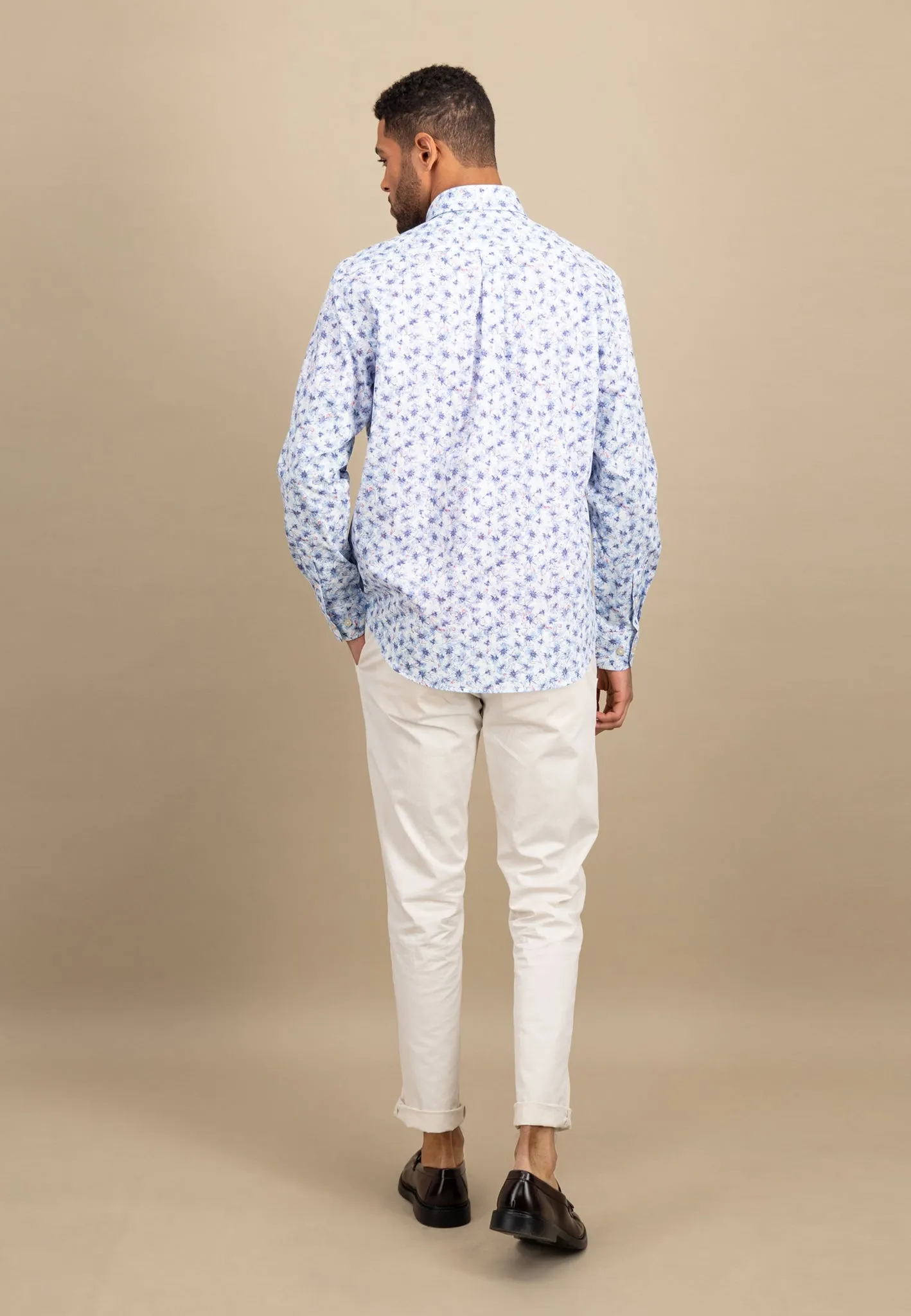 Hemd mit Button-Down-Kragen und floralem Print