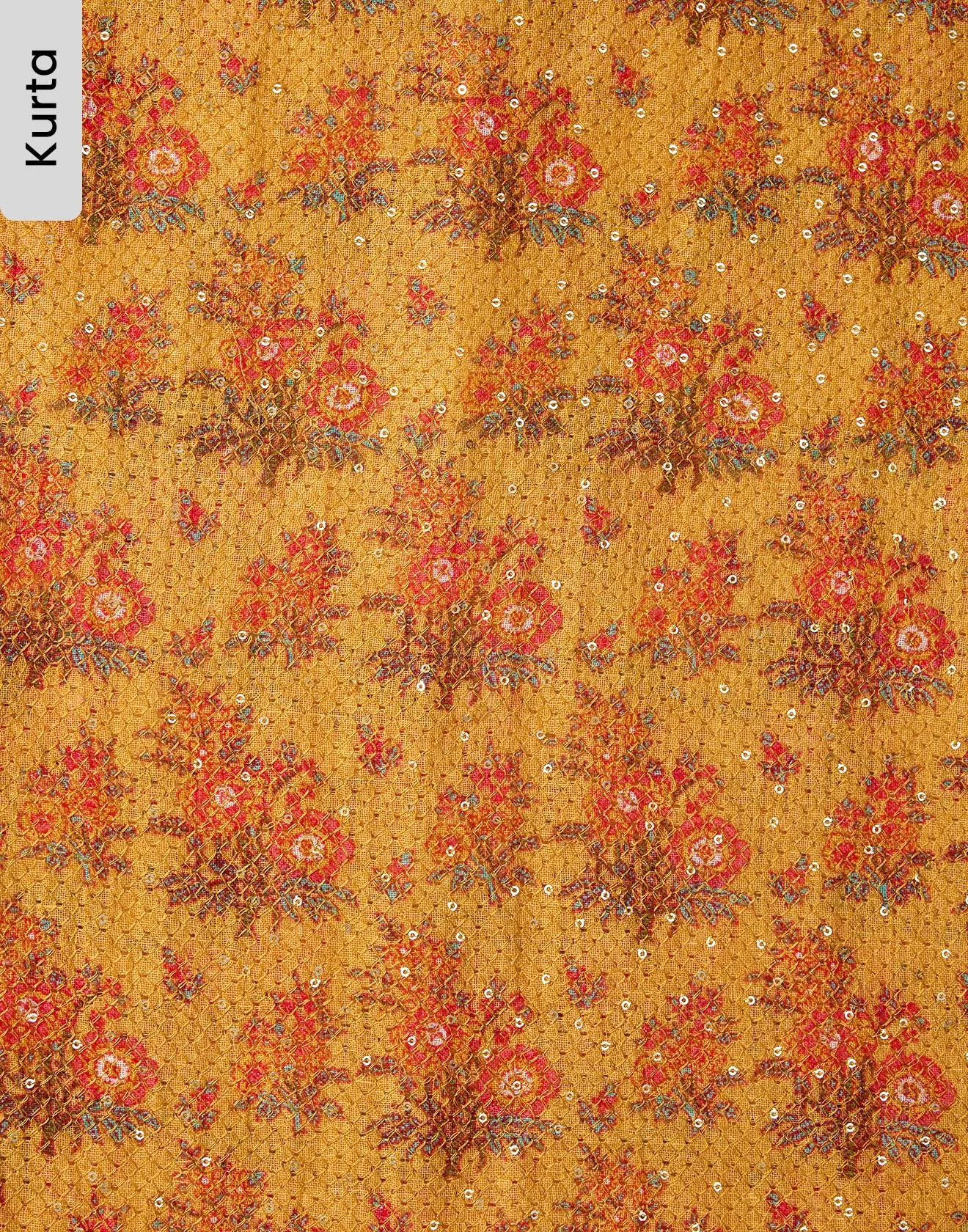 Honeycomb Glam Printed Linen Unstitched Suit Set