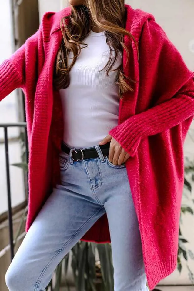Hooded Knitwear Patchwork Sweater women