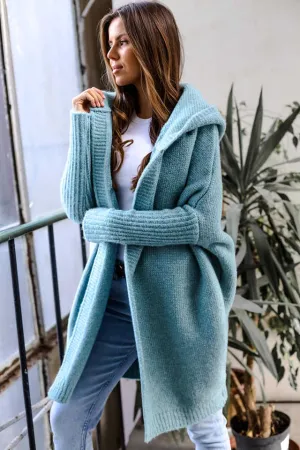 Hooded Knitwear Patchwork Sweater women