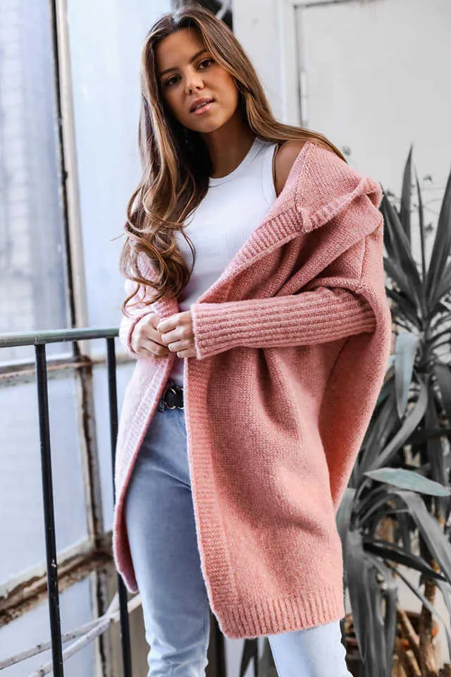 Hooded Knitwear Patchwork Sweater women