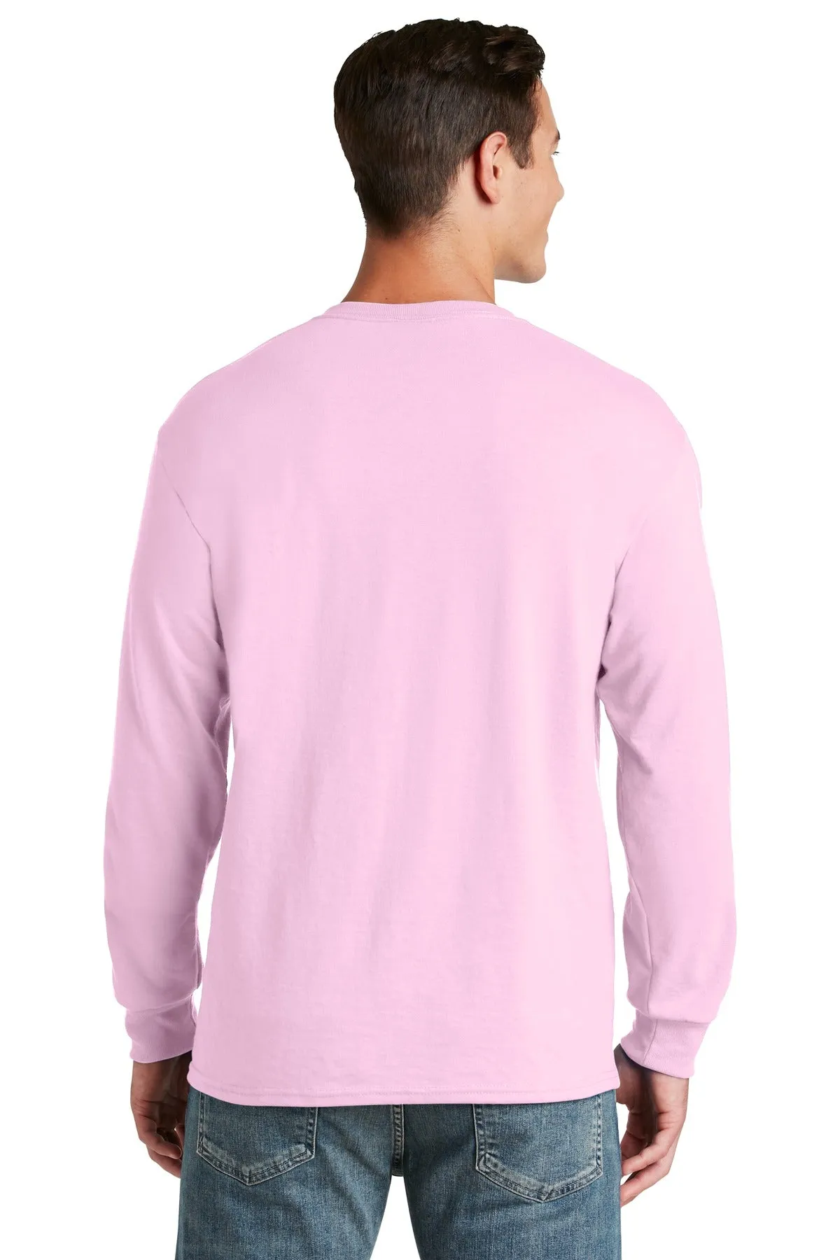 Jerzees Dri-Power 50/50 Cotton/Poly Long Sleeve T-Shirt.  29LS Classic Pink