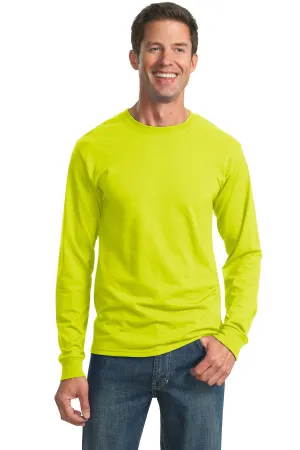 Jerzees Dri-Power 50/50 Cotton/Poly Long Sleeve T-Shirt.  29LS Safety Green