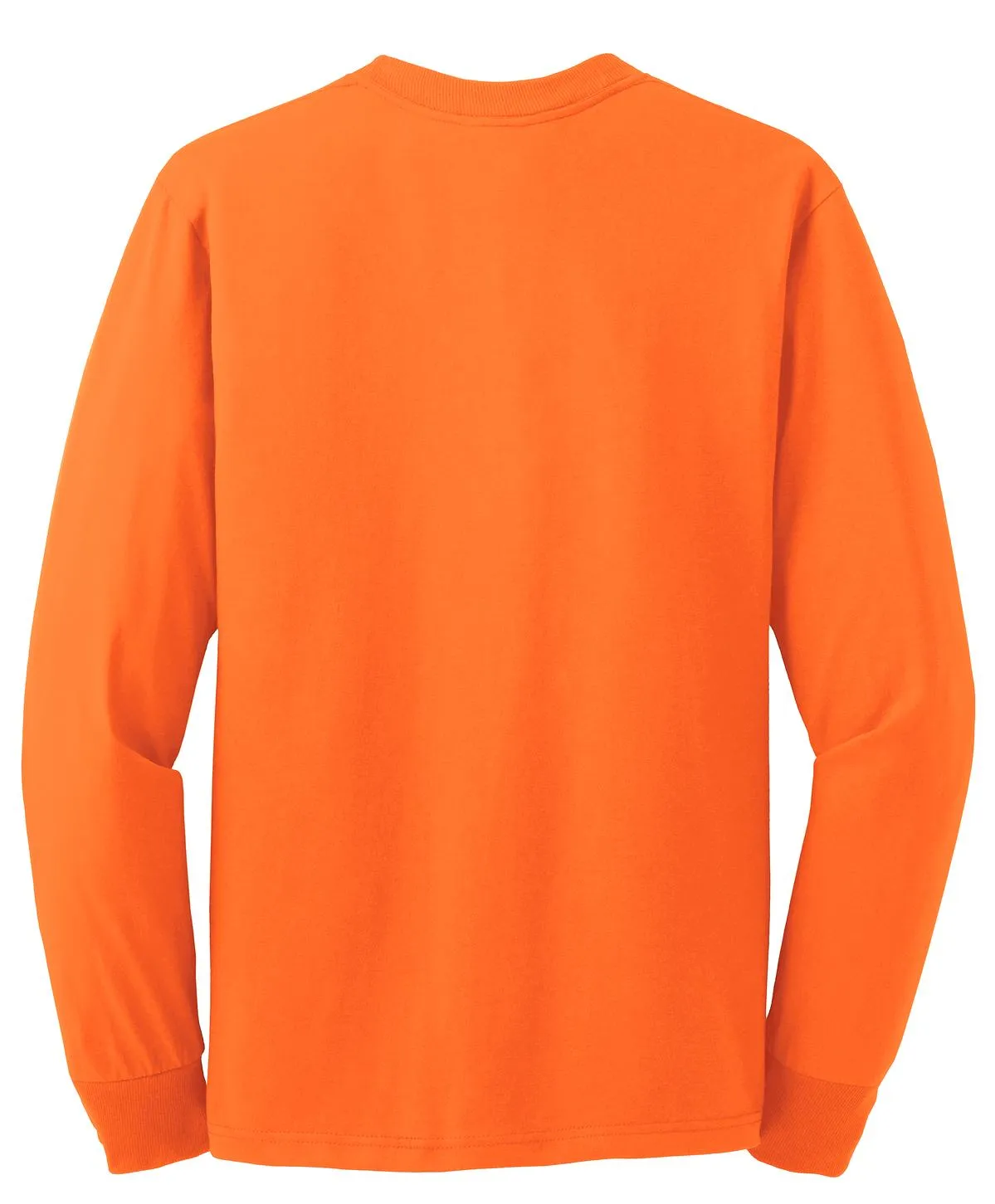 Jerzees Dri-Power 50/50 Cotton/Poly Long Sleeve T-Shirt.  29LS Safety Orange
