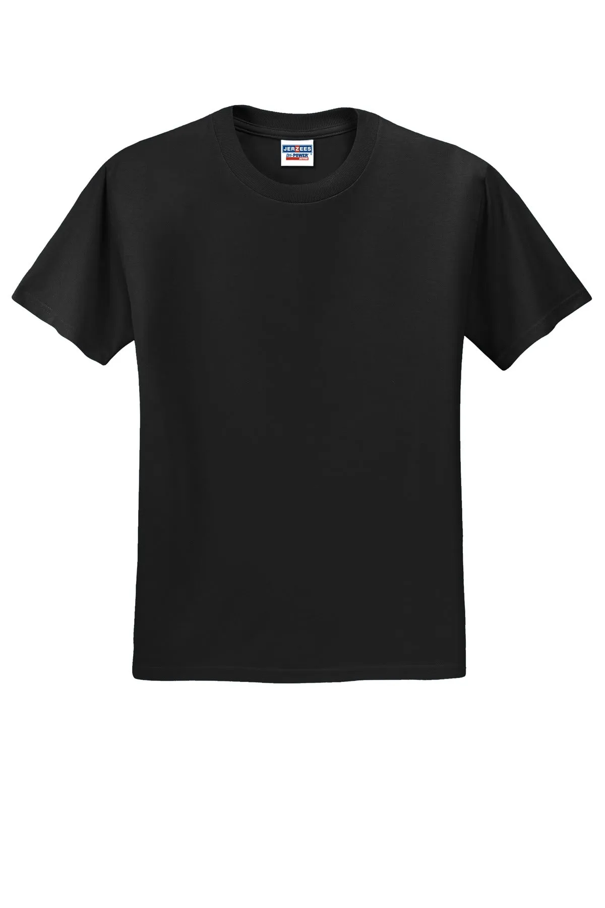 Jerzees  Dri-Power 50/50 Cotton/Poly T-Shirt.  29M Black