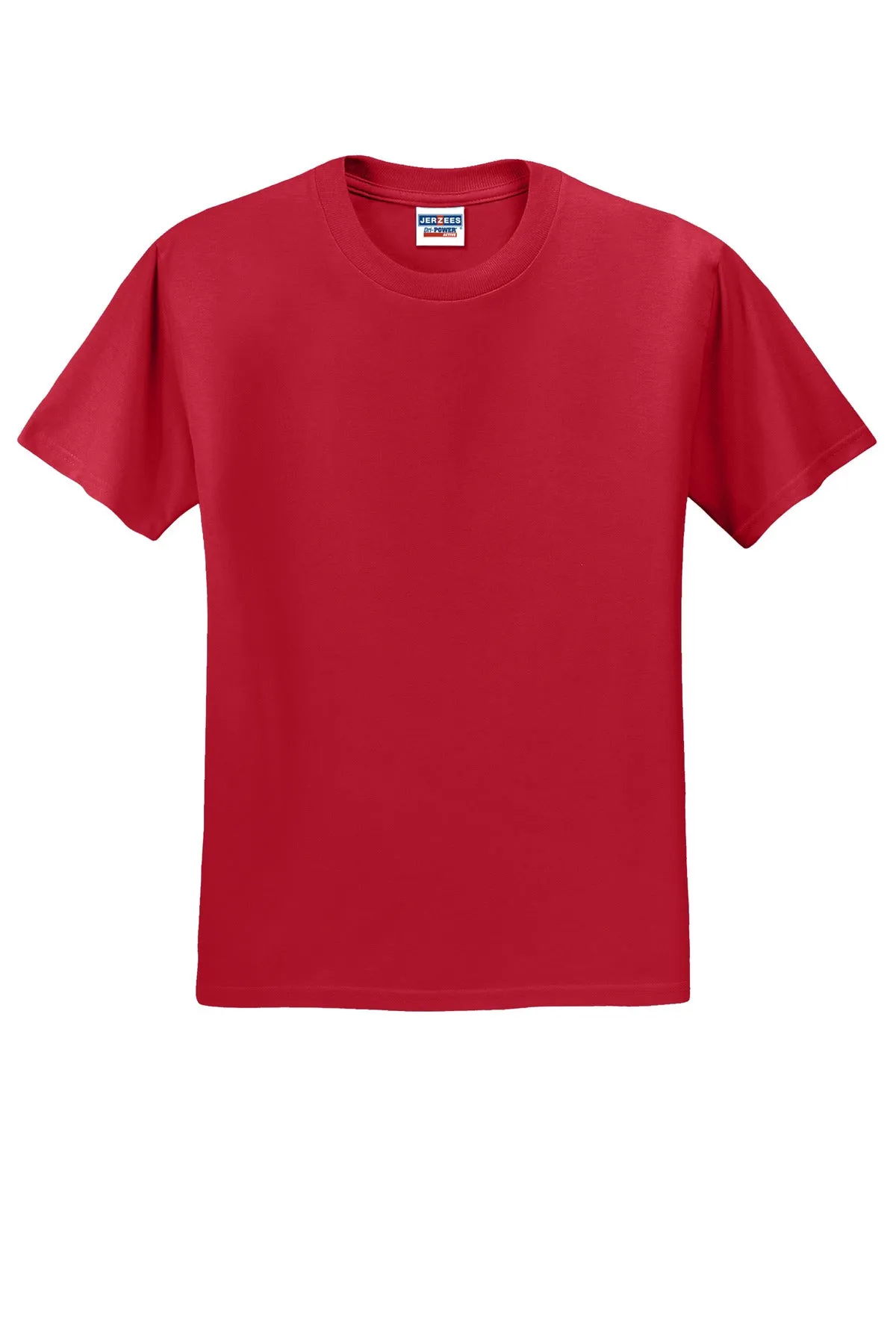 Jerzees  Dri-Power 50/50 Cotton/Poly T-Shirt.  29M True Red