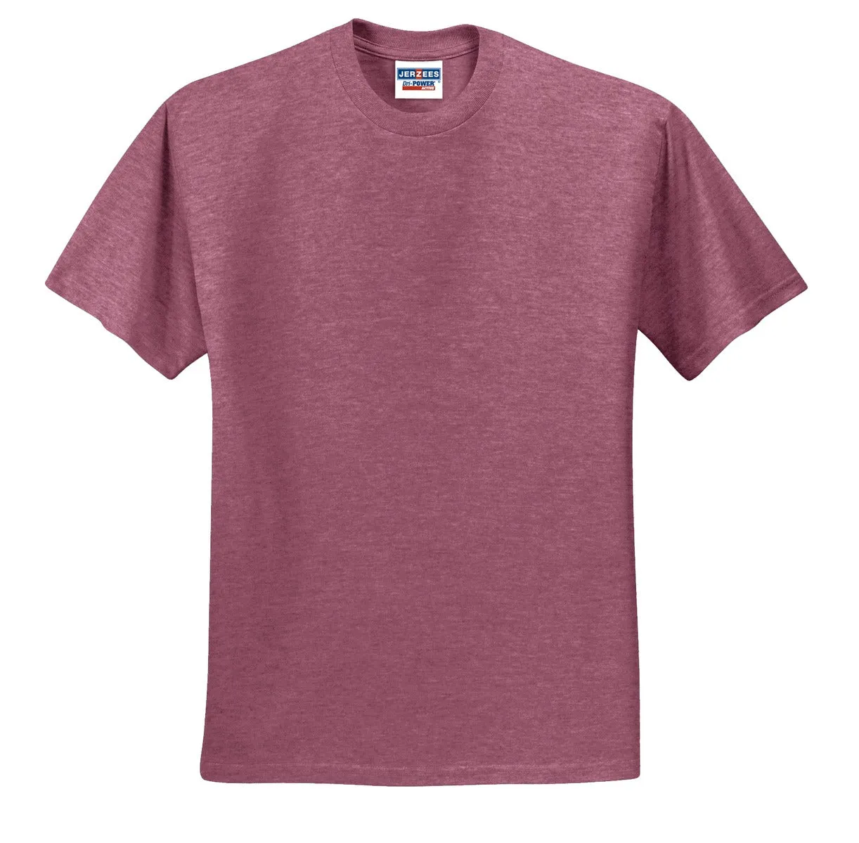 Jerzees  Dri-Power 50/50 Cotton/Poly T-Shirt.  29M Vintage Heather Maroon