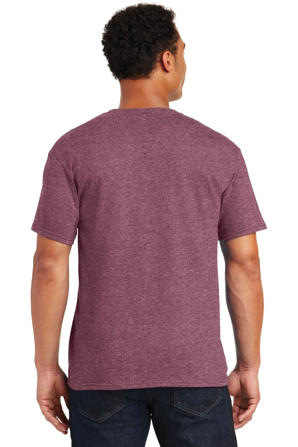 Jerzees  Dri-Power 50/50 Cotton/Poly T-Shirt.  29M Vintage Heather Maroon