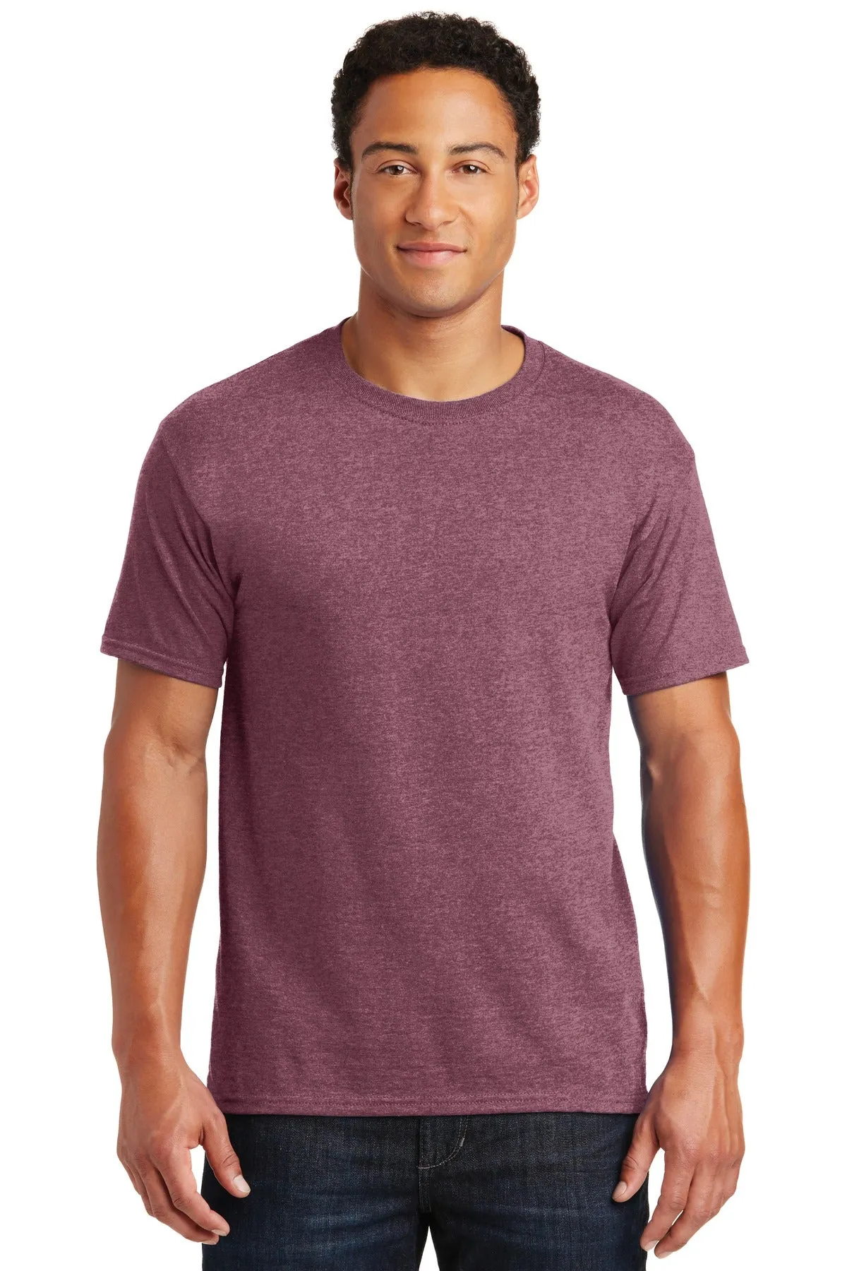 Jerzees  Dri-Power 50/50 Cotton/Poly T-Shirt.  29M Vintage Heather Maroon