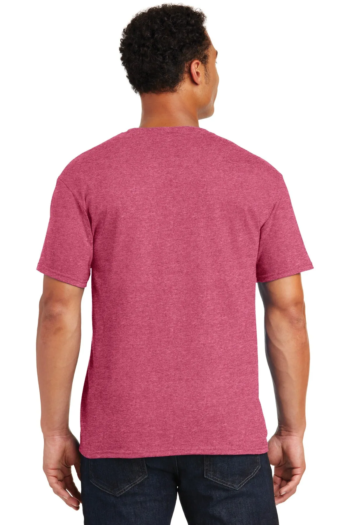 Jerzees  Dri-Power 50/50 Cotton/Poly T-Shirt.  29M Vintage Heather Red