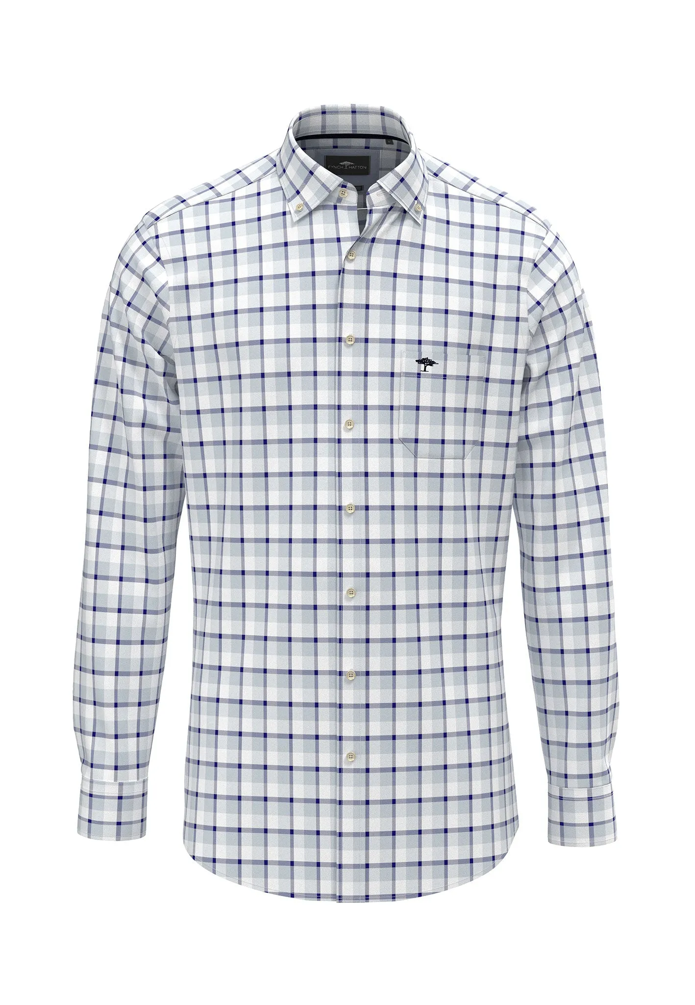 Kariertes Hemd mit Button-Down-Kragen