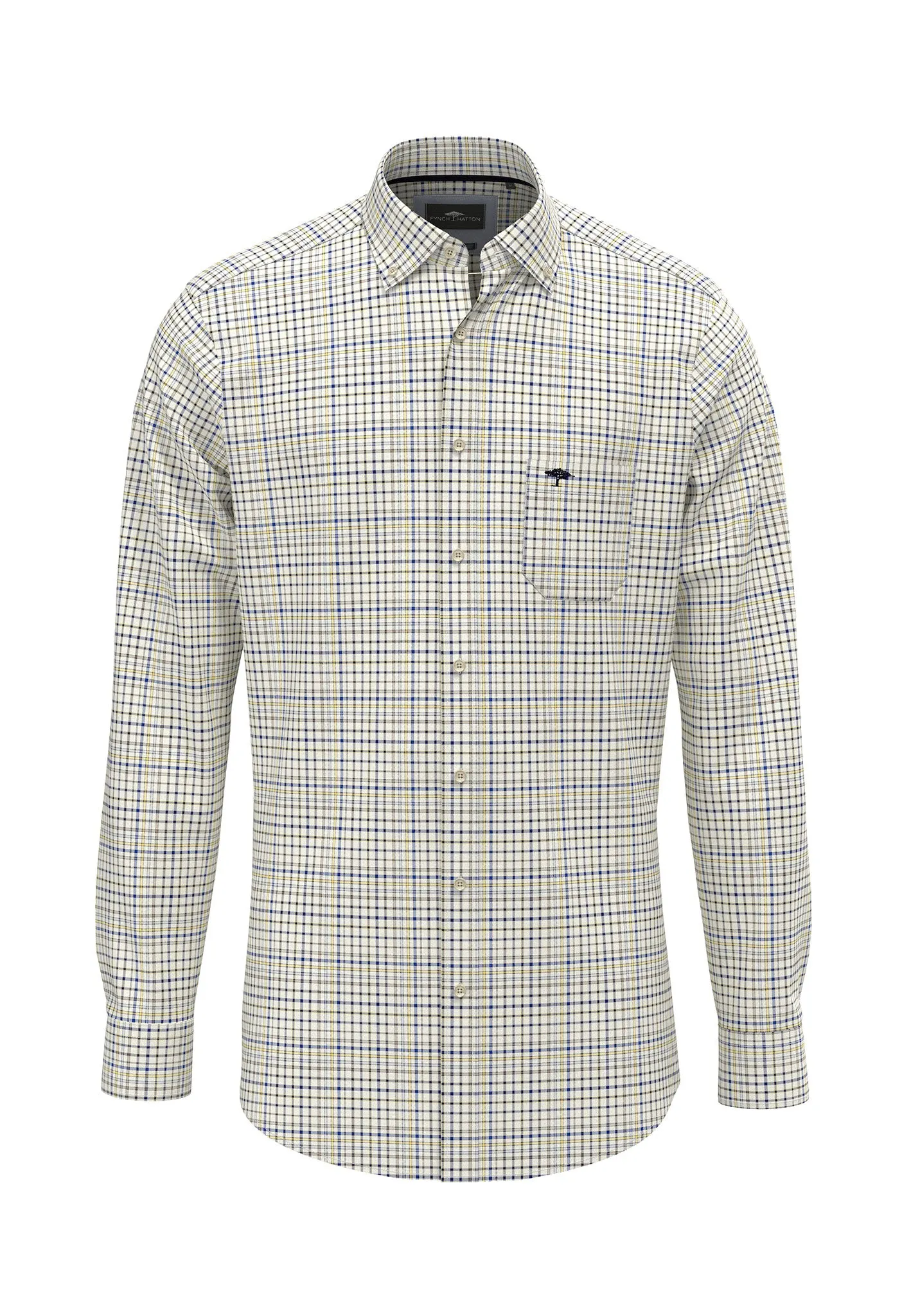 Kariertes Hemd mit Button-Down-Kragen