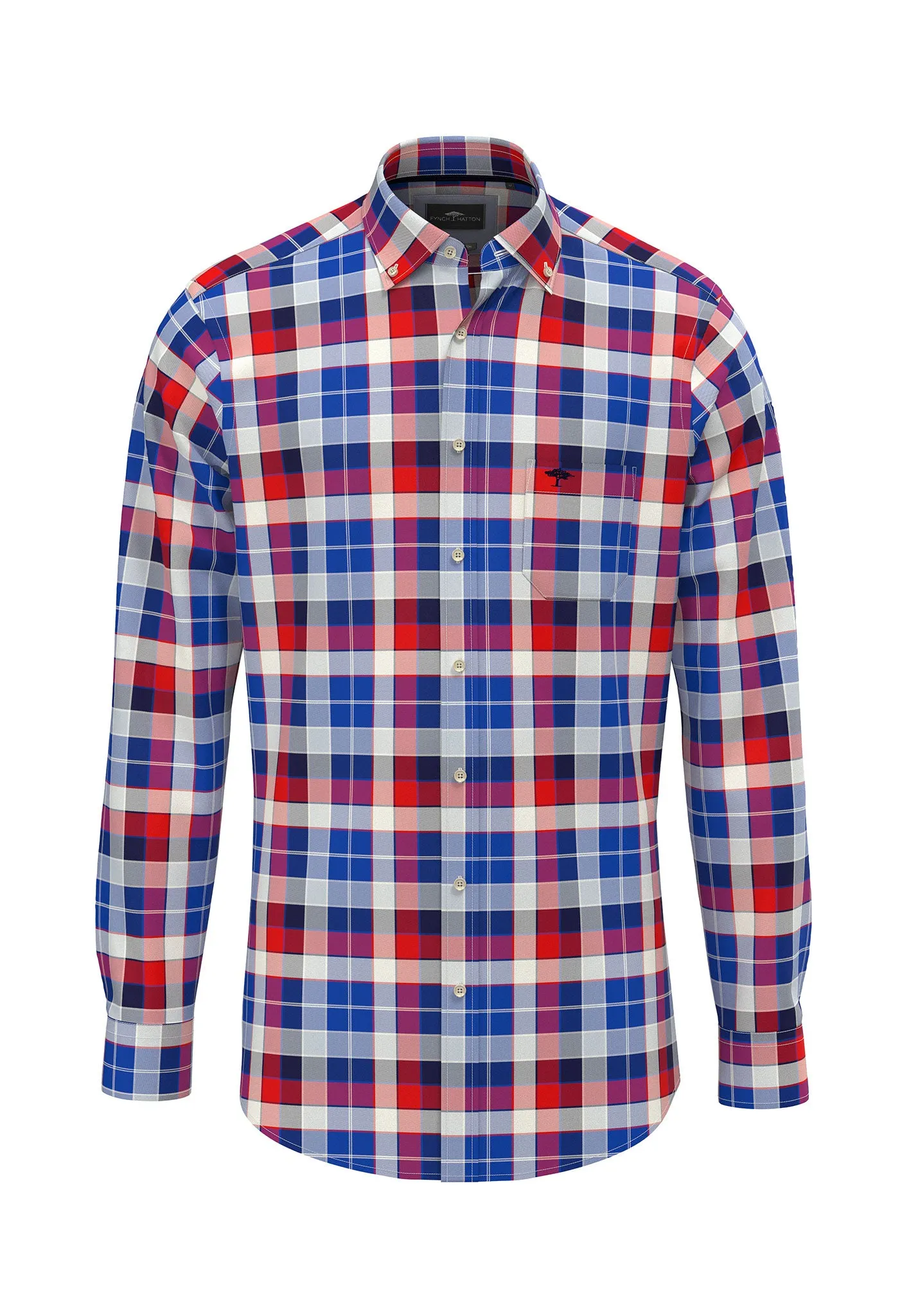 Kariertes Hemd mit Button-Down-Kragen