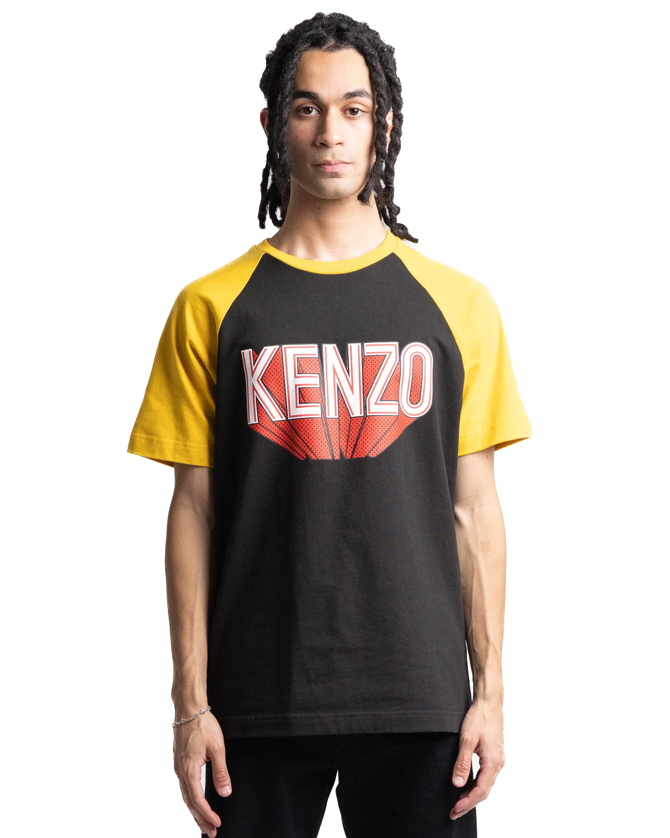 Kenzo Raglan 3D Logo Tee Black