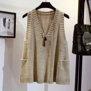 Korean Style Plus Size Autumn Sleeveless Vest