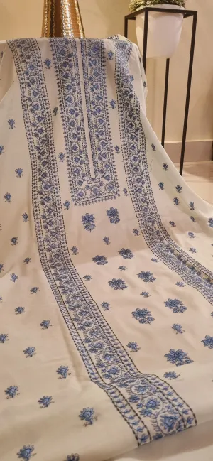 Lawn embroidered two-piece suits