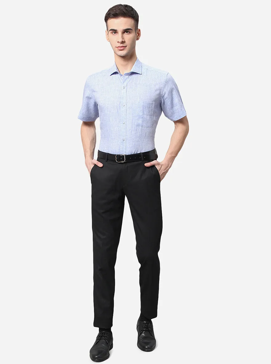 Light Blue Solid Regular Fit Formal Shirt | JadeBlue
