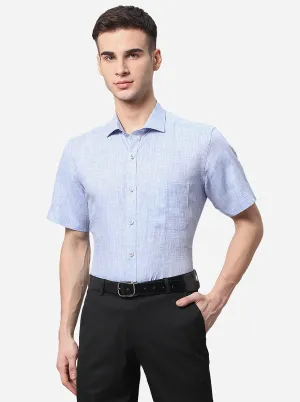Light Blue Solid Regular Fit Formal Shirt | JadeBlue