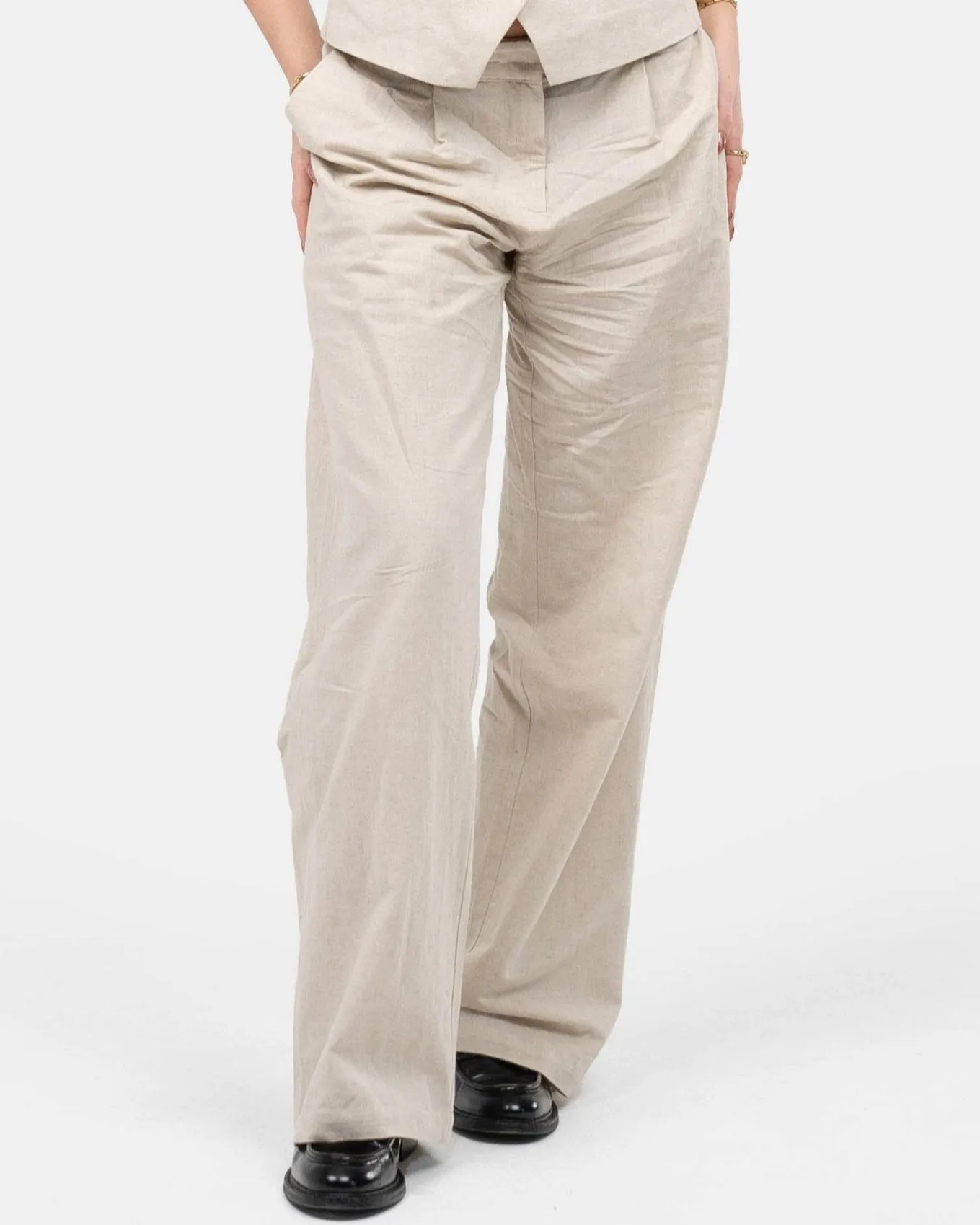 Linen Suit Pants Beige