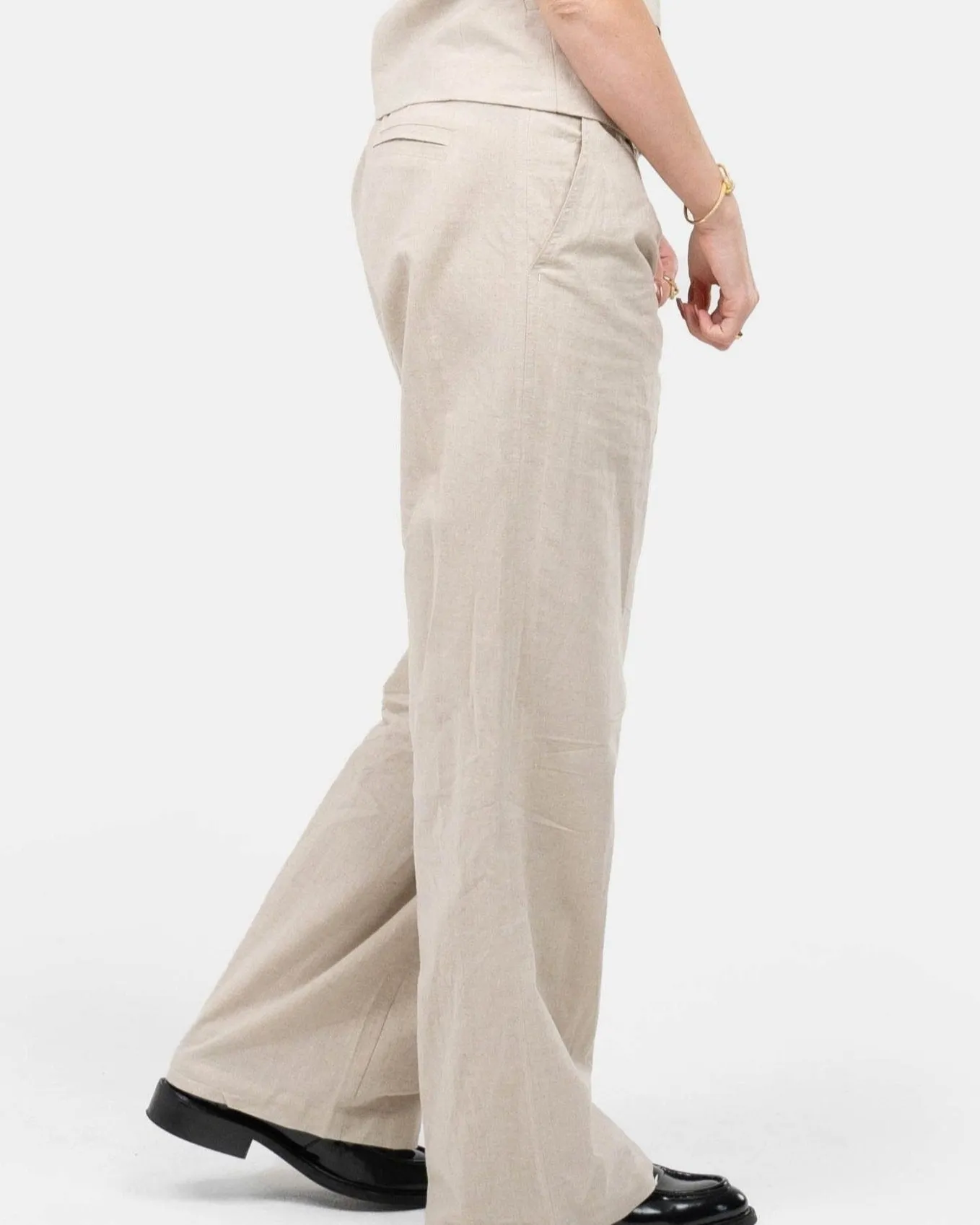 Linen Suit Pants Beige