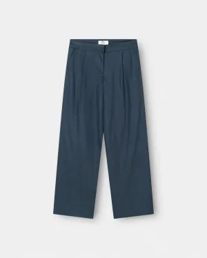 Linen Suit Pants Navy