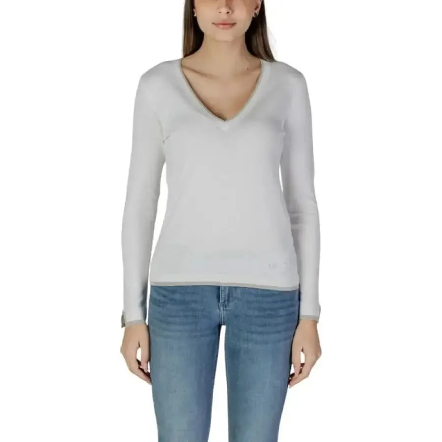 Liu Jo Women's Black V-Neck Long T-Shirt