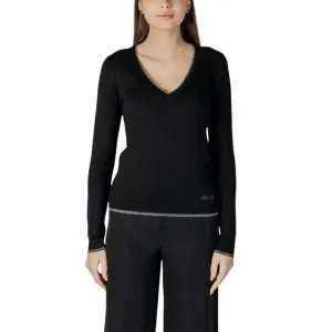 Liu Jo Women's Black V-Neck Long T-Shirt