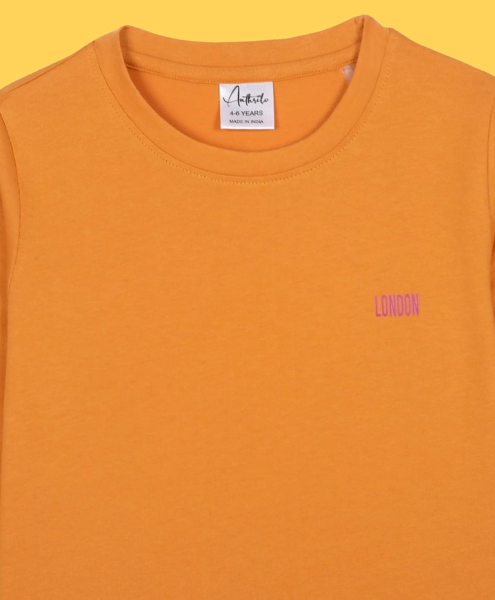 LONDON MUSTARD GIRLS LONG SLEEVES T-SHIRT - MUSTARD