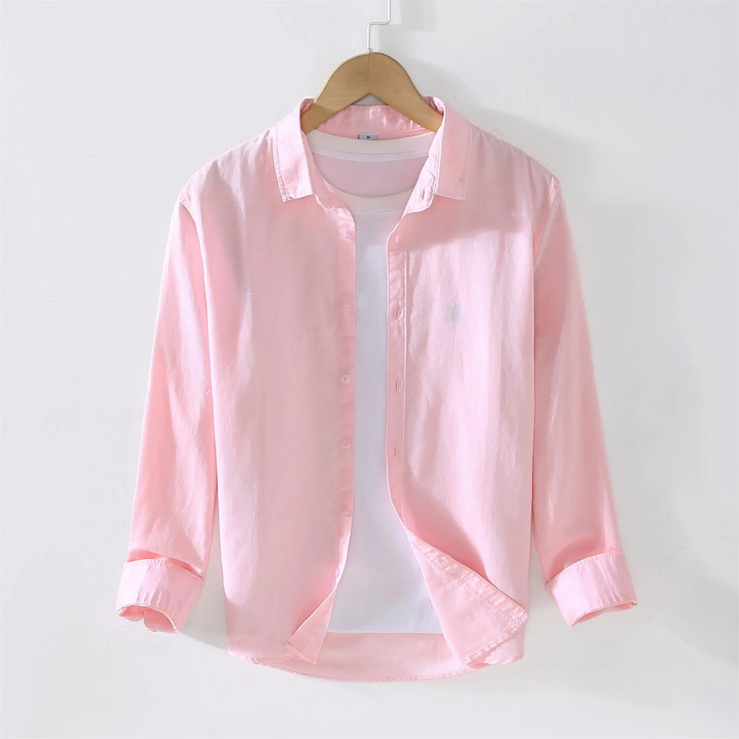 Long Sleeve Cotton Linen Casual Shirt