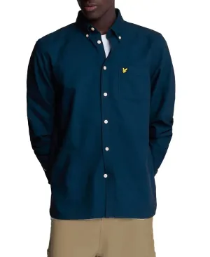 Lyle & Scott Mens Plain Oxford Shirt Apres Navy