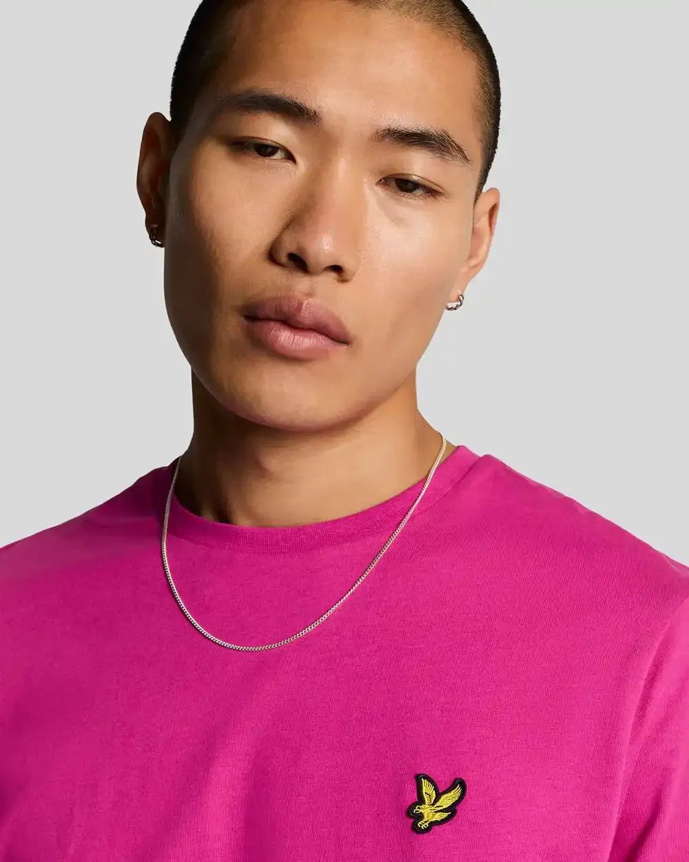 Lyle & Scott Mens Plain T-Shirt Fuchsia