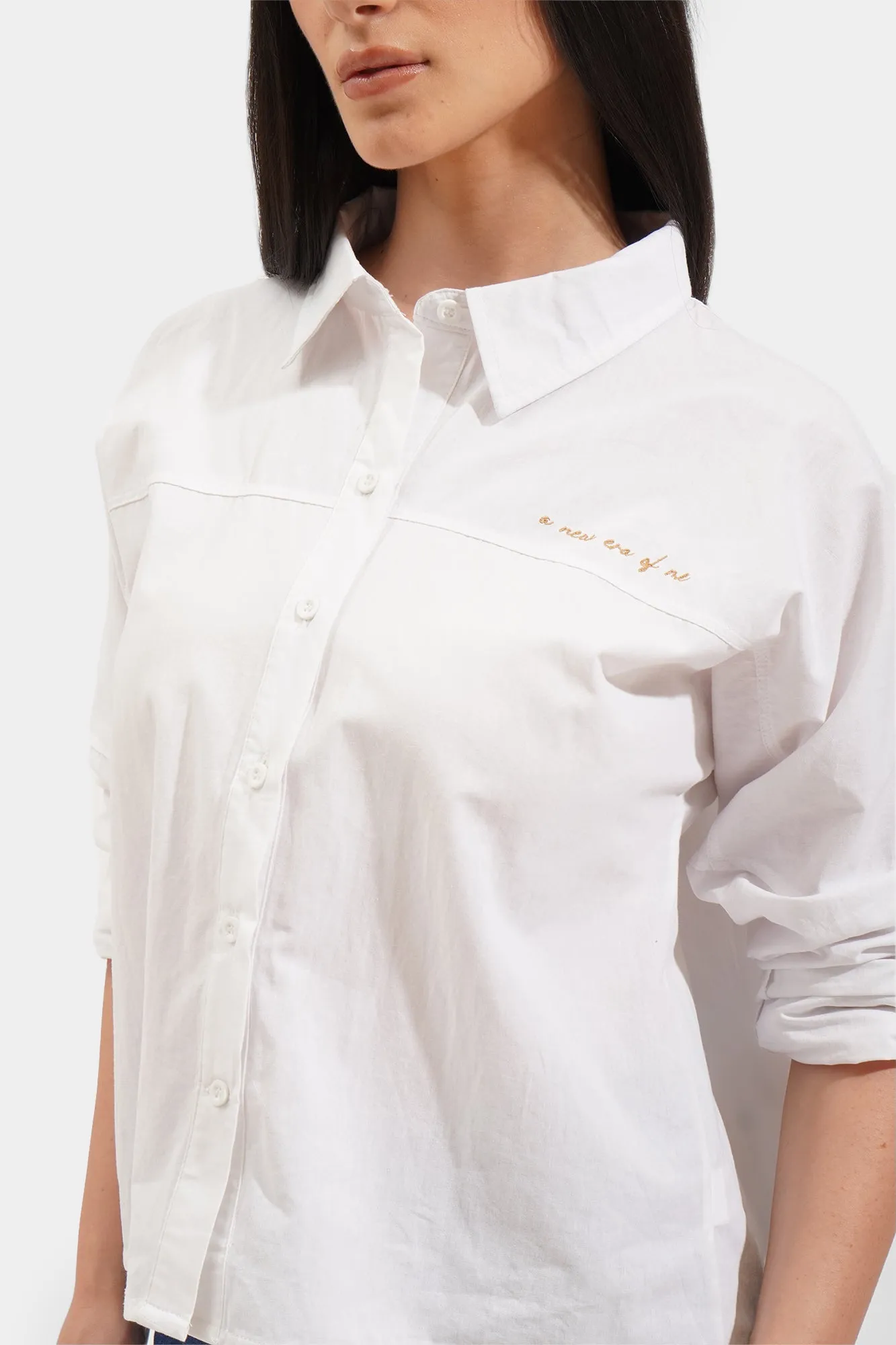 Made For Me: Drop Shoulder Button Down Shirt