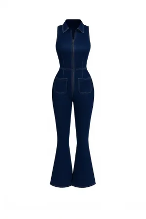 Marianna Elegant Denim Shirt – High Waist Skinny Fit – Blue